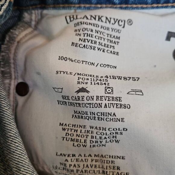 BLANK NYC The Reeve Cut-Off Denim Short Cruise Control 26 - Picture 3 of 11